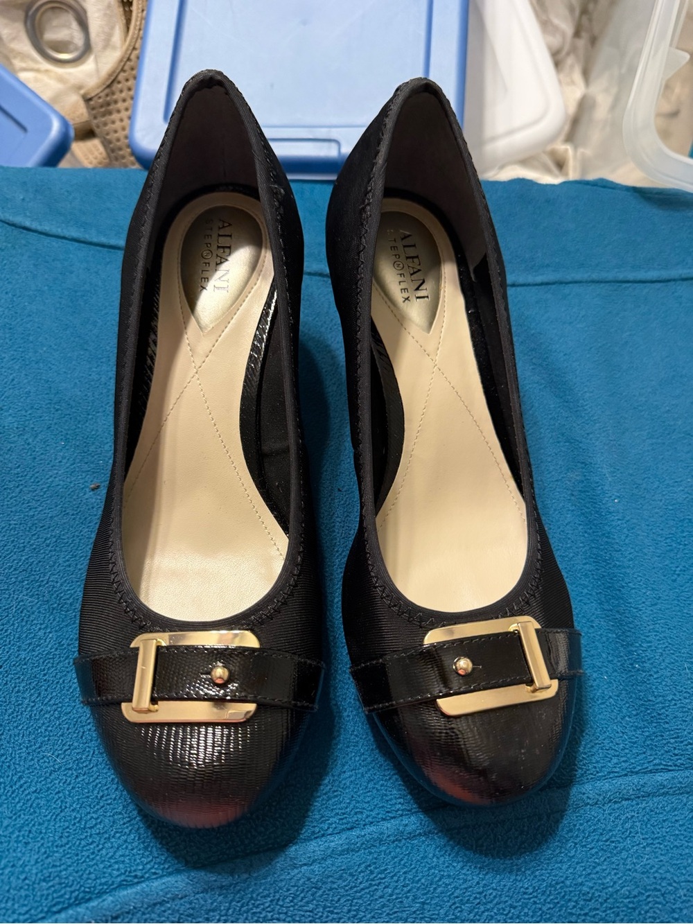 Alfani Step N Flex Black Women's Buckle shoe